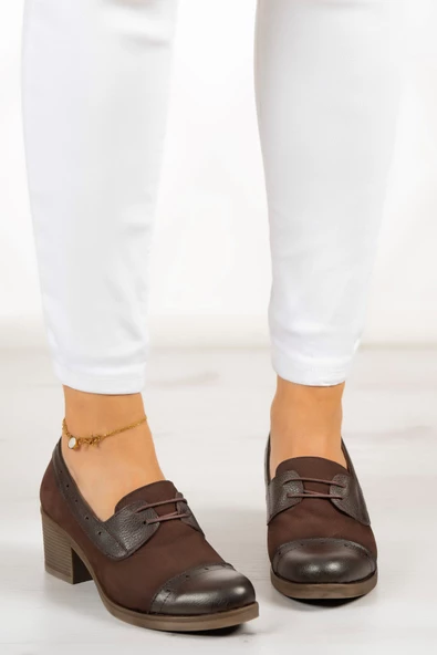 Erkan Saçmacı Mellody Kahverengi Hakiki Deri Günlük Topuklu Ayakkabı - 3