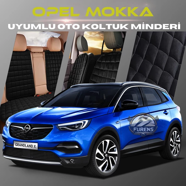 Opel Mokka Siyah Renk Tay Tüyü Cepli & Terletmez Sırtlı Oto Koltuk Minder Seti - Koltuk Koruma Kılıfı (ÖN & ARKA TAM SET) ürün görseli