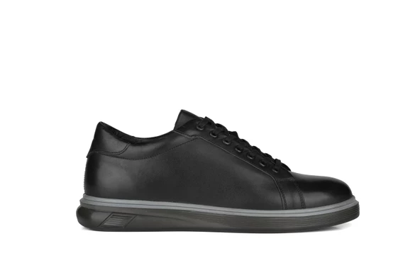 Erkek Hakiki deri Kaydırmaz Taban Kışlık Ayakkabı Bond-T Siyah