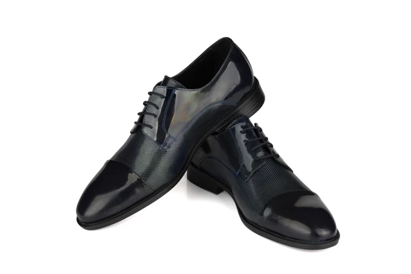 Erkek Hakiki Deri Klasik Ayakkabı Lacivert Açma 4A2242-03 - 2