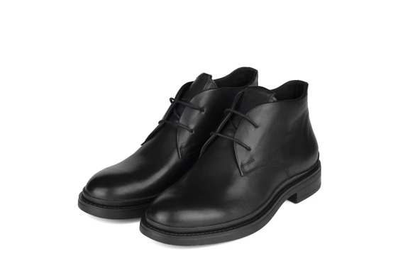 Hakiki Deri Günlük Siyah Erkek Bot BY522 - 3