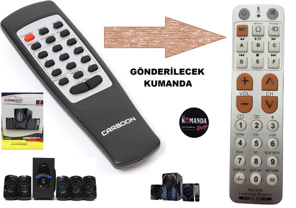 Tastech Carbon Ts-21 Bluetothusbsdfm 2+1 Ses Sistemi KUMANDA - Resim 2