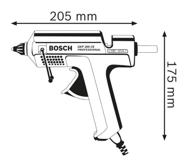 Bosch GKP 200 CE Sıcak Silikon Tutkal Tabancası - 2