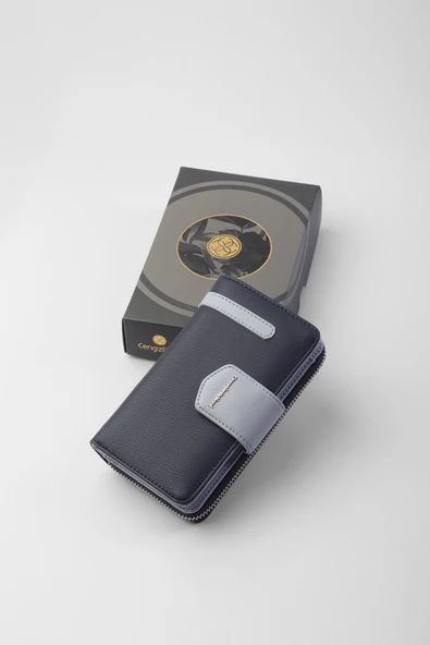 CENGİZ PAKEL Kadın Orta Boy Cüzdan 65256M Lacivert-Buz Mavi - 4