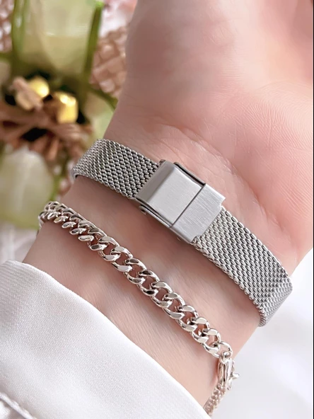 Ferrucci Çelik Kordon 2 Yıl Garantili Yeni Sezon 30 Mt Suya Dayanıklı Kadın Kol Saati BFC.03222.G2 - 3