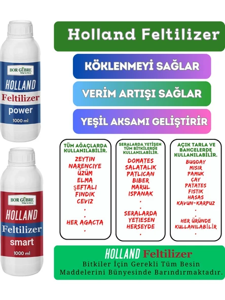 Holland Feltilizer -1000 ml+1000ml Hollanda Tipi Yeni Nesil Gübreleme