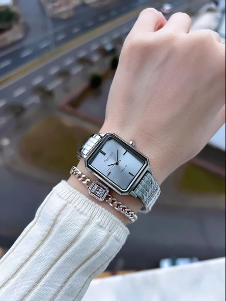 Ferrucci Çelik Kordon 2 Yıl Garantili Yeni Sezon 30 Mt Suya Dayanıklı Kadın Kol Saati BFC.13601.01 - Resim 2