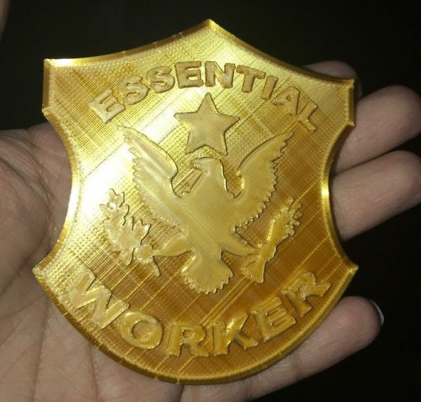Essential Worker Temel Öncelikli Çalışan Rozeti Arma  Biblo Dekor - 3