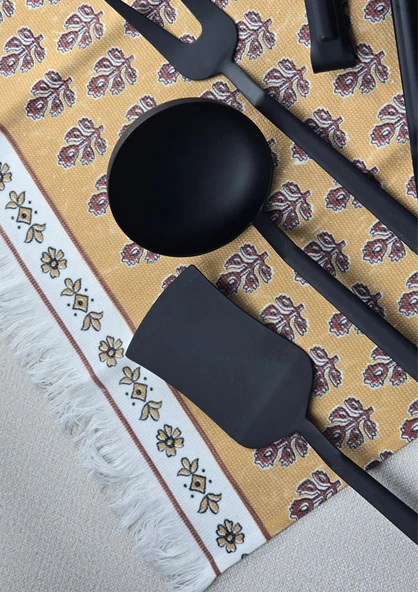 Black Servis Seti - 8li Mutfak Servis, Mangal Takımı - Paslanmaz Çelik, 8 Parça - 3