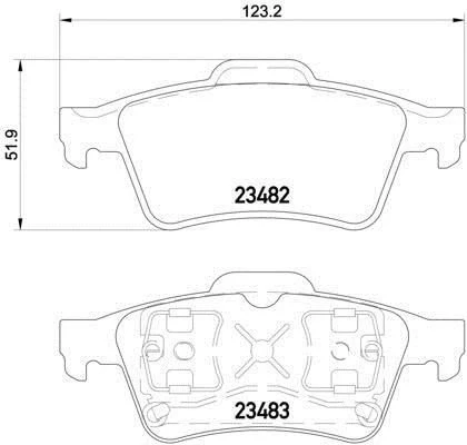 Opel Vectra Arka Fren Balatasi (2002-2009) 1.6, 2.0 DTI, 2.2 DTI, 1.9 CDTI 7701207996 - 2