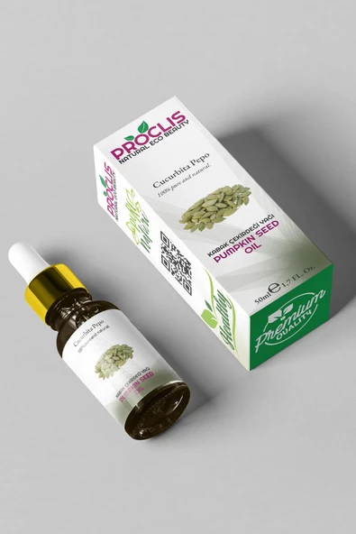 PROCLİS Soğuk Sıkım %100 Doğal Kabak Çekirdeği Yağı, Pumpkin Seed Oil, 50 ml - 2