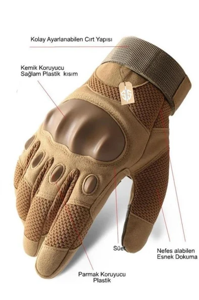 Single Sword Koruyucu Tam Parmak Motorcu Ve Bisiklet Eldiveni - 3