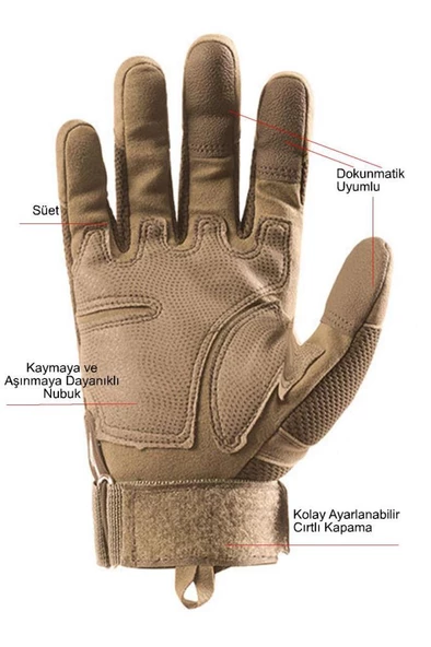 Single Sword Koruyucu Tam Parmak Motorcu Ve Bisiklet Eldiveni - 4