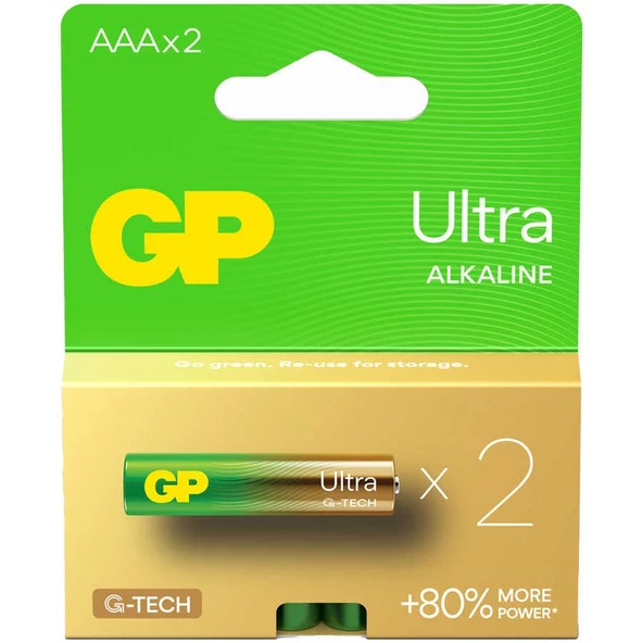 GP24AU LR3 AAA Ultra Alkalin 2Li Pil