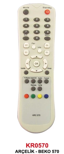 ARÇELİK BEKO 500 570 DCI UYDU KUMANDASI ürün görseli 1