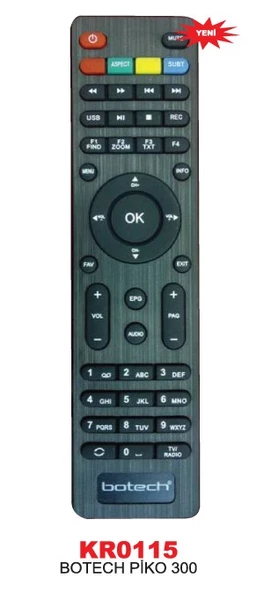 Botech Piko 300 HD Uydu Alıcı Kumandası ürün görseli 1