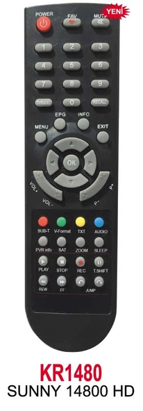 Sunny 14800 HD Uydu Alıcı Kumandası