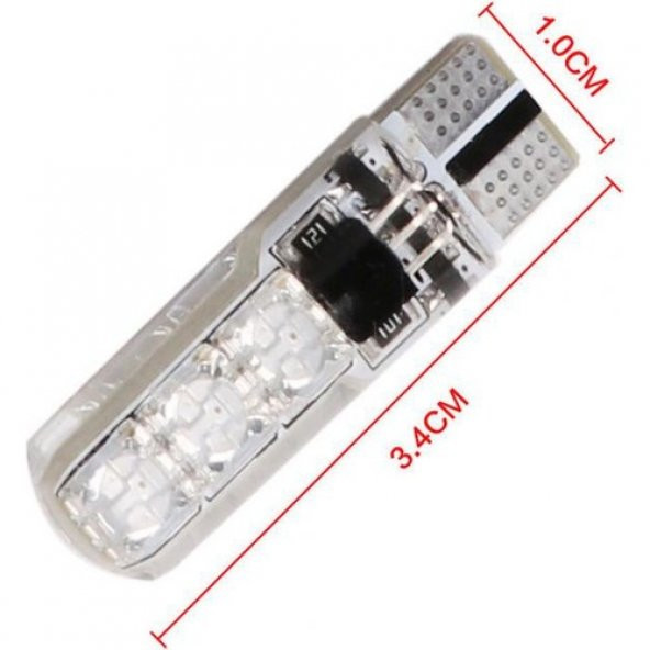 Robotekno Araç Çakar Lamba RGB LED Ampul Kumandalı Çakarlı Park Ampülü*