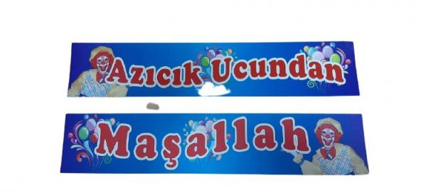 Azıcık Ucundan ve Maşallah Baskılı Sünnet Arabası Plakalık* - 1