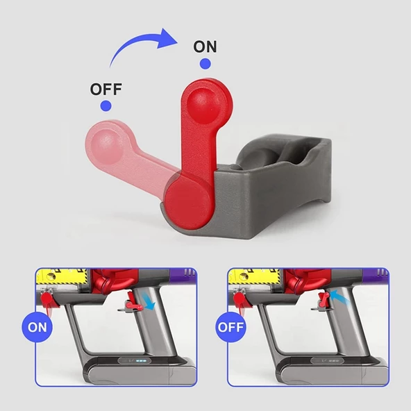 srfn ticaret Dyson Şarjlı Süpürgeleri V10 ile Uyumlu Tetik Kilidi - 6