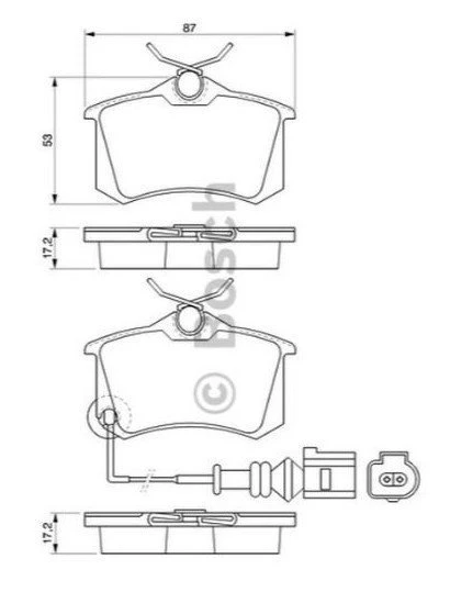 Volkswagen Polo Arka Fren Balatasi (2001-2005) 1.4 TDI 6Q0698451 - Resim 2