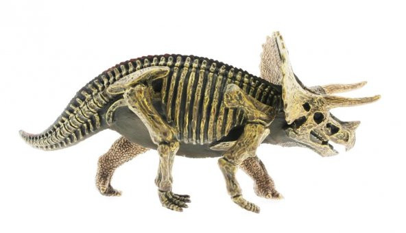 Sert Plastik Dinozor Figürü Triceratops - 4