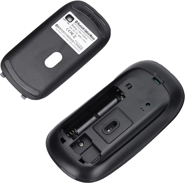 Huawei Mediapad T3 10 9.6" Uyumlu Kablosuz Bluetooth Pilli Klavye Mouse Seti - Siyah - 7