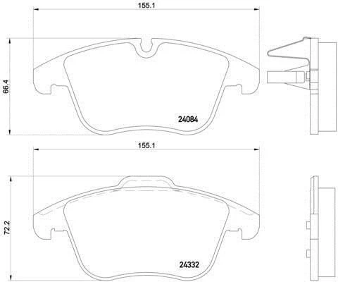 Mondeo Ön Fren Balata (2006-2015) 2.0L ECOBOOST , 1.6L ECOBOOST , 1.6 TDCI DURATORG, 2.0 TDCI DURATORG 425403 - Resim 2