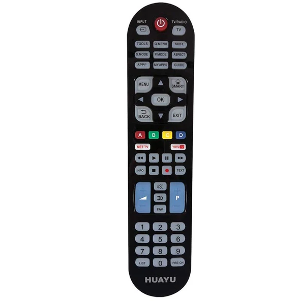 HUAYU URC1515 LG-SONY-SAMSUNG NETFLIX-YOUTUBE TUŞLU 3 İN 1 UNIVERSAL LCD-LED TV KUMANDA AMBALAJ'LI