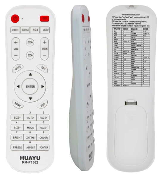 HUAYU AKILLI PROJEKSİYON KUMANDASI RM-P1562 ürün görseli 1