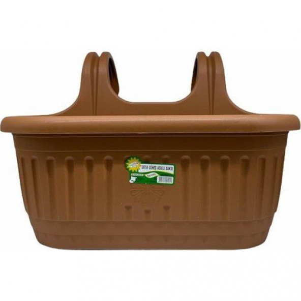 Askılı Orta Balkon Saksısı Naturel 2 Adet - Resim 2