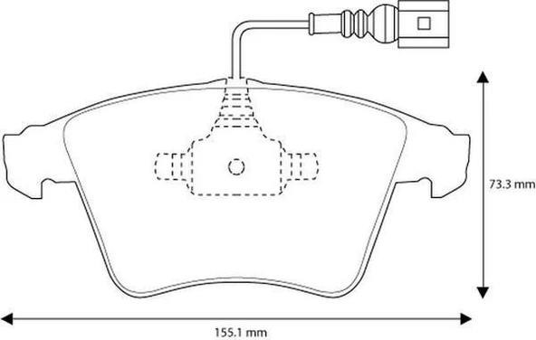 Volkswagen Transporter Ön Fren Balata (2003-2019) 2.0 TDI, 2.5 TDI, 1.9 TDI 7H0698151 - 2