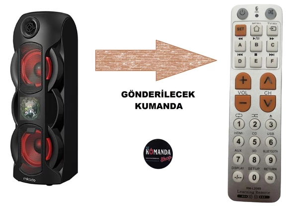 TEKLİ UZUN IŞIKLI SES SİSTEMİ  KUMANDA