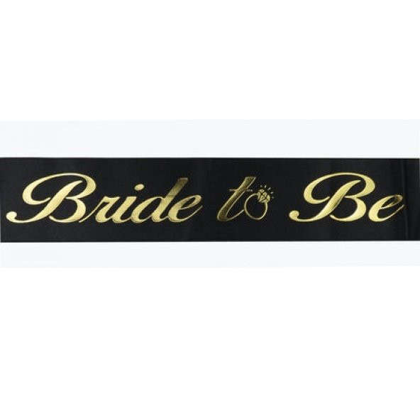 BRİDE TO BE SİYAH GOLD KUŞAK 150 CM - 1