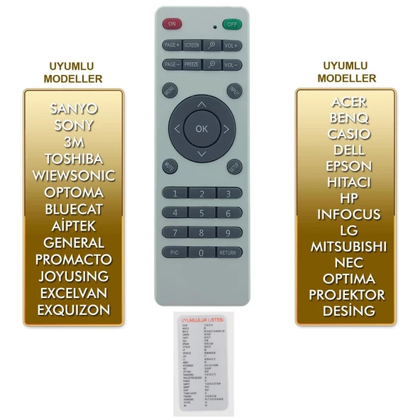 AKILLI PROJEKSİYON KUMANDA UNIVERSAL TÜM MODELLERE UYUMLU V4 RK-41 - Resim 2
