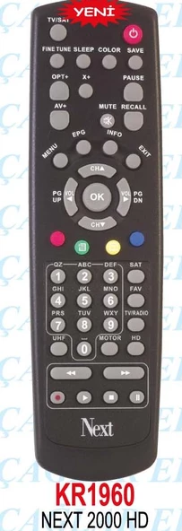 Next Ye-2000 HD Uydu Alıcısı Kumandası