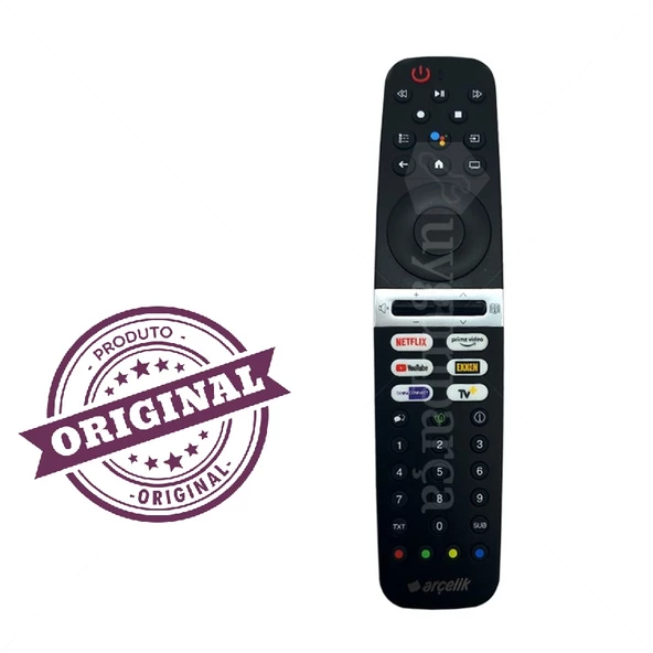 ARÇELİK NETFLIX-PRIME VIDEO-BEINCONNECT-GOOGLE PLAY-YOUTUBE-TV+ TUŞLU MİKROFONLU SES KOMUTLU LCD LED TV KUMANDA