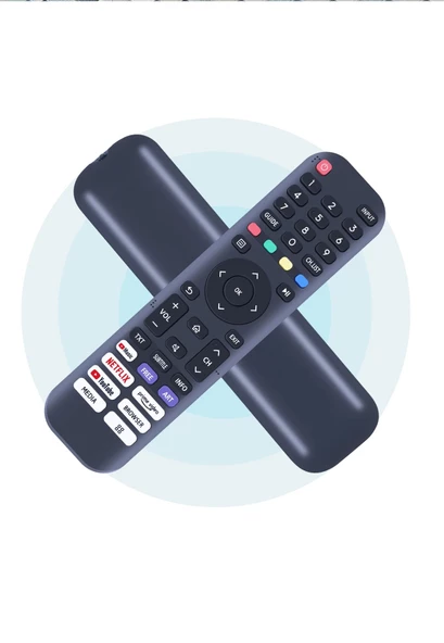 AWOX LCD NETFLİX-YOUTUBE-PRİME VİDEO-RAKUTEN TV PLAY TUŞLU TV KUMANDASI ürün görseli 1