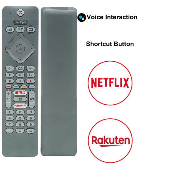 PHILIPS PH-V1 / RC4154403/ 01R(HPH238) NETFLIX-RAKUTEN TV TUŞLU SES KOMUTLU  LCD LED TV KUMANDASI