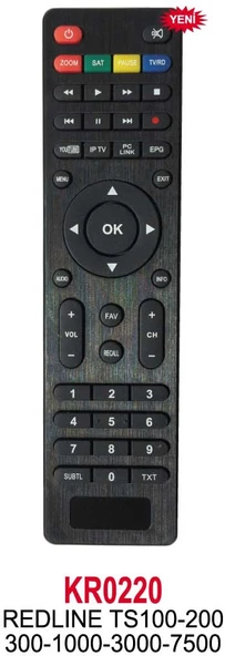 REDLİNE TS-100 HD VE T SERİSİ ShowMax Digital YOUTUBE TUŞLU HD UYDU KUMANDA (OUK0220 ) (3444=3447=34271=13281=16611) ürün görseli 1
