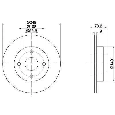 Peugeot 308 Arka Fren Diski (2007-2014) 1.6, 1.6 HDI, 1.6 VTI, 1.6 L THP 424966 - Resim 2