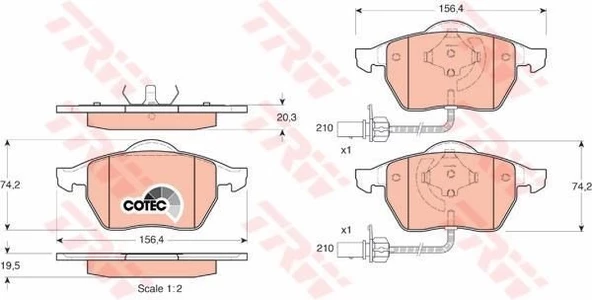 Audi A4 Ön Fren Balata (1998-2008) 1.8, 2.0, 1.9 TDI, 2.0 TDI 4B0698151 - 2