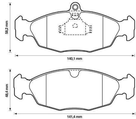 Opel Corsa Ön Fren Balata (1993-1999) 1.2, 1.4 1605087 - 2