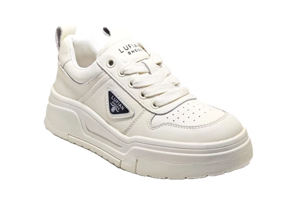 Lufıan JENNIFER 122230018 Beyaz Kadın Günlük Deri Sneakers