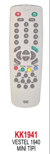 VESTEL 1940 İNFOLU TV KUMANDASI KÜÇÜK KALIP MİNİ(13119)