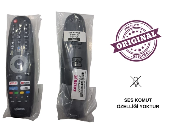 ORJİNAL ALTUS-STRONG-ONVO GOOGLE TV LCD LED TV KUMANDASI