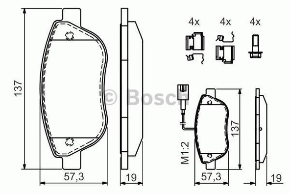 Opel Corsa Ön Fren Balata (2007-2011) 1.3 CDTI 77365379 - 3