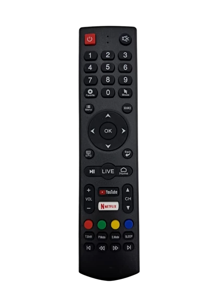 REDLİNE LCD YOUTUBE-NETFLİX-LİVE TUŞLU LCD LED TV KUMANDASI