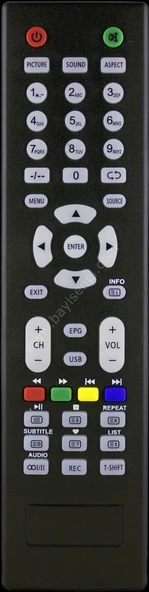 Awox Lcd Tv Kumandası - Rec Tuşlu
