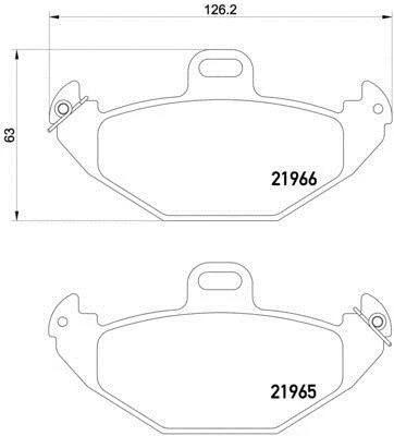 Renault Laguna Arka Fren Balatasi (1994-2002) 2.0 7701205491 - 2